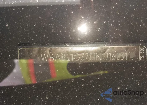 2017 BMW 320I из США, поврежденный, VIN WBA8E1G37HNU16231